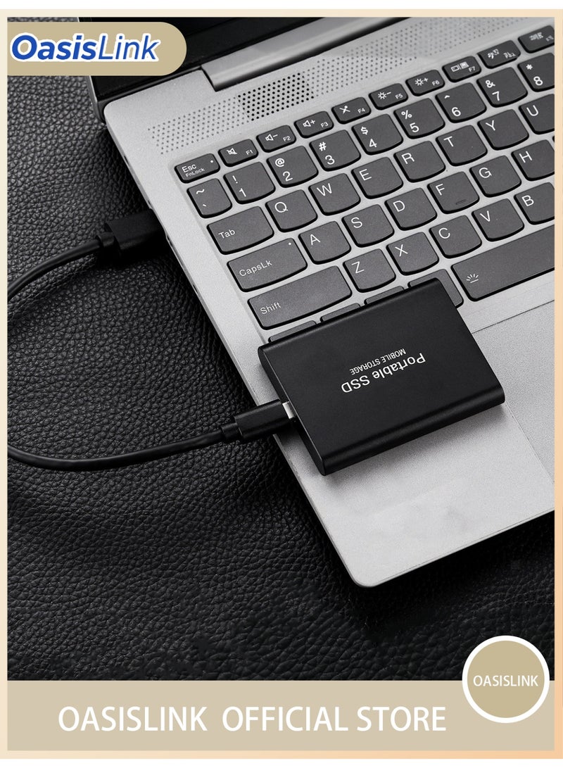 أواسيس لينك يوفر القرص الصلب الخارجي المحمول SSD S7 Black بسعة 2 تيرابايت، مع إمكانية توسيع التخزين حتى 64 جيجابايت ودعم تخزين البيانات ونقلها من USB 3.1 إلى Type-C، مساحة تخزين موثوقة للاعبين والطلاب والمحترفين. - Image 1