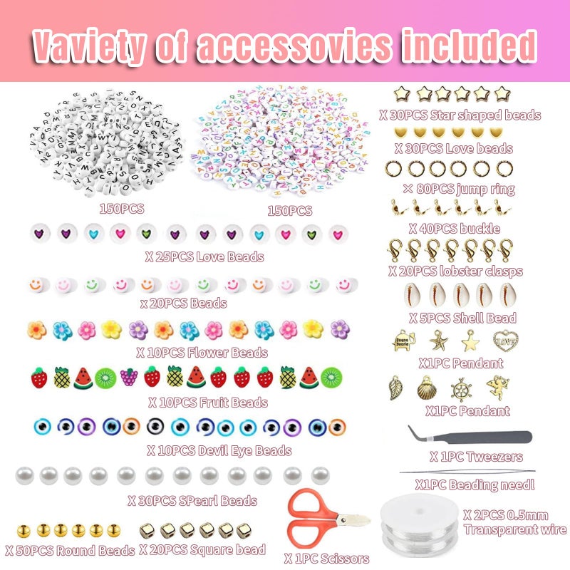 VTSHENY 54000pcs Glass Seed Beads for Jewelry Making Kit, 120 Colors 2mm Small Beads Kit Bracelet Beads with Letter Evil Eye Beads Jump Rings & Charms Pendants for Bracelets Making, DIY, Adult Craft Supplies - Image 3