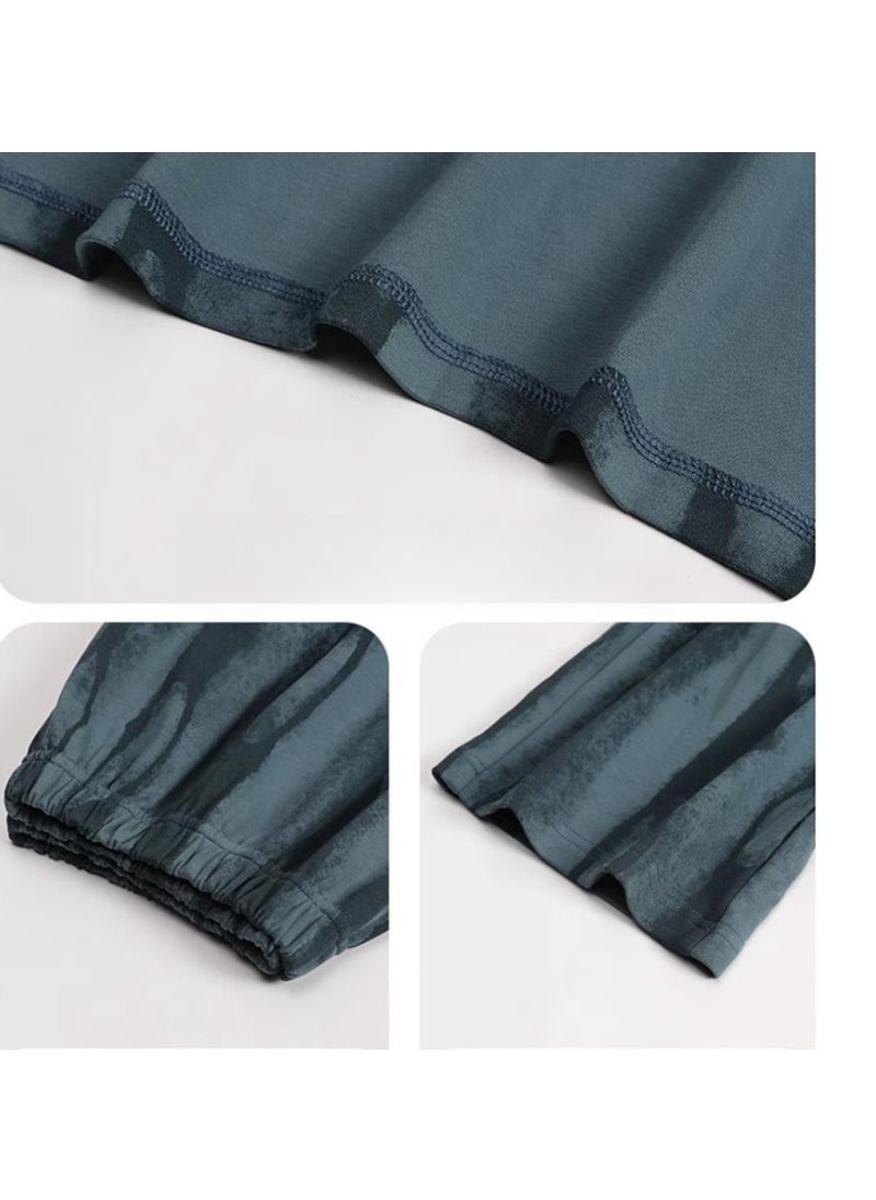 MIIOW - Cotton Pajamas Men's Oversized Loose Long Sleeved High-End Home Suit Set - Image 1