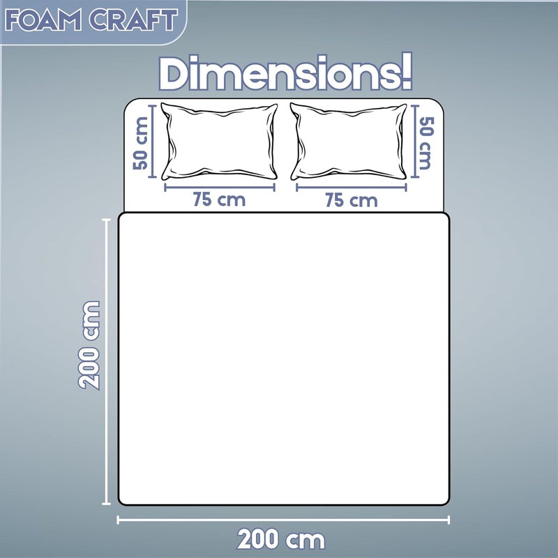 FOAM CRAFT طقم لحاف سرير FOAM CRAFT المكون من 3 قطع - لحاف بديل للريش المملوء بالدفء و2 غطاء وسادة (قهوة/بيج، 200 x 200سم) - Image 2