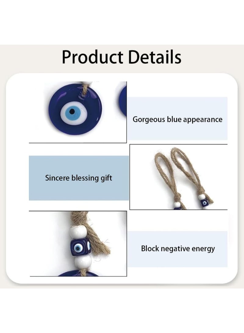 kunshao Evil Eye Car Hanging Ornament with Classic Blue Beads, Protective Charm Decorative Hanging Accessory for Cars Homes Offices - Image 3