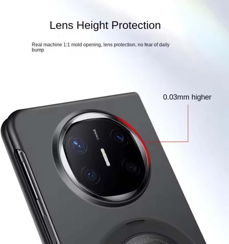 لاكيون حافظة Lukione متوافقة مع هاتف Honor Magic V3، حافظة مغناطيسية مع حامل حلقي وشحن مغناطيسي، غطاء واقي فائق النحافة مانع للانزلاق [2 في 1] (ذهبي) - Image 5