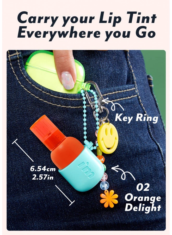 I'M MEME I'M MEME Water Gel Tint - Color Key Ring | Gift, Highly-pigmented, Long Lasting, Travel-Friendly, Lip Stain, 01 Coral Picnic, 0.09 Oz  - Image 1