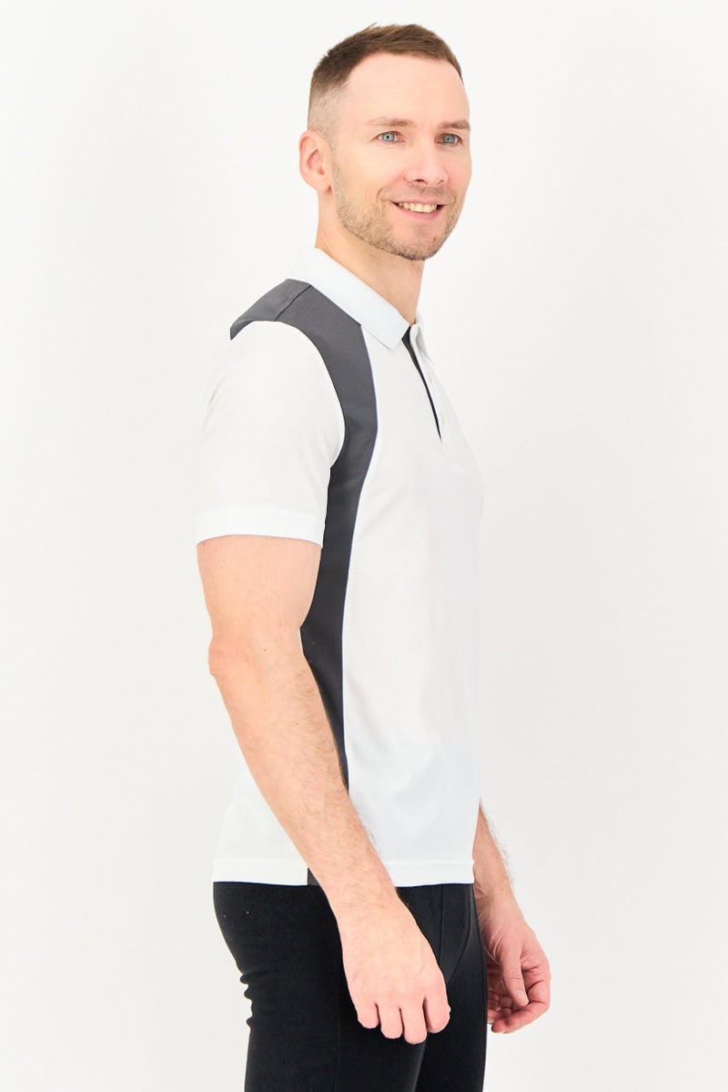 PUMA تي شيرت بولو رياضي للرجال بأكمام قصيرة مع شعار مطرز، متعدد الألوان - Image 4