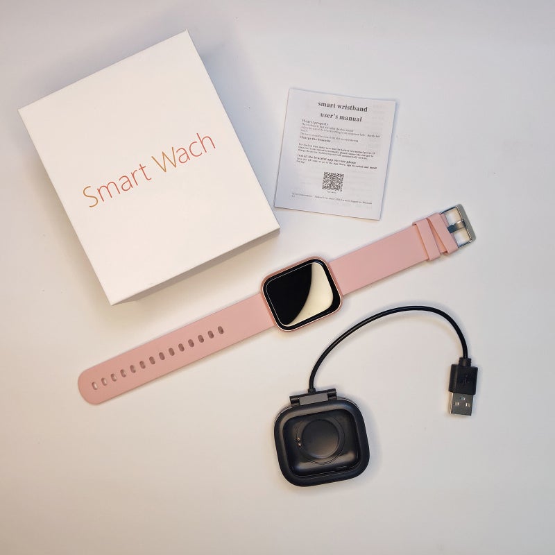 Smart Bracelet 1.3-Inch HD Screen White Silicone Strap - Heart Rate Blood Pressure Monitor Activity Fitness Tracker for Android iOS - Image 3