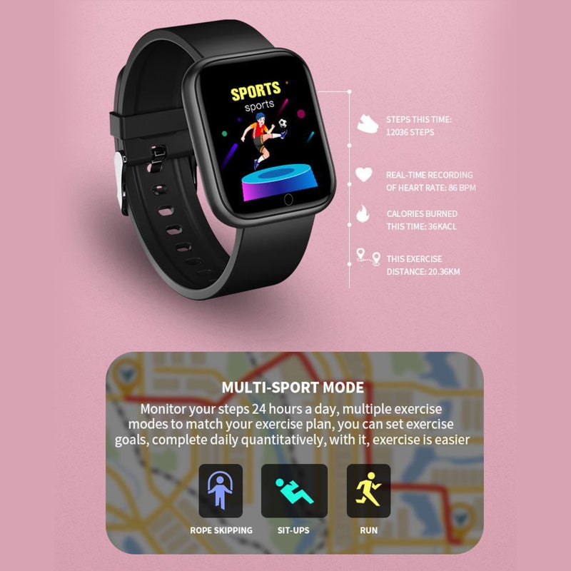 Smart Bracelet 1.3-Inch HD Screen White Silicone Strap - Heart Rate Blood Pressure Monitor Activity Fitness Tracker for Android iOS - Image 5