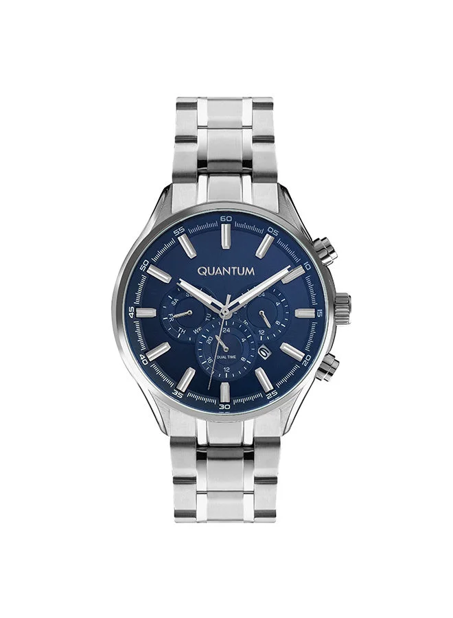 Quantum Men's Chronograph Round Shape Metal Wrist Watch ADG958.390 - 46 mm
