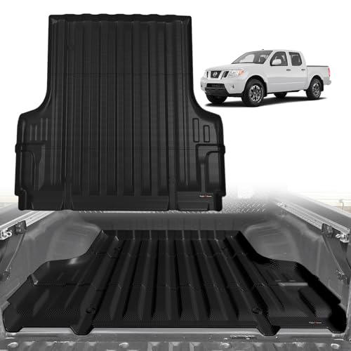 TripleAliners Truck Bed Mat Compatible with 2005-2021 Nissan Frontier Accessories 5FT Truck Bed Liner Perfectly Flush All Weather Protection TPE Heavy Duty Pickup Cargo Mat - Image 1