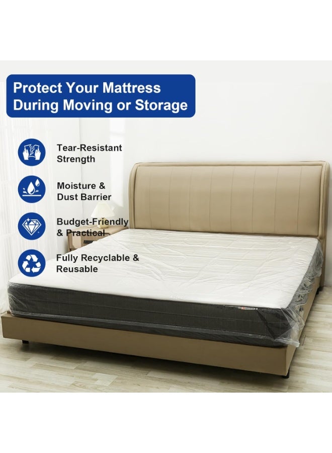TopSoon Mattress Storage Bag Mattress Disposal Bag Full/Twin Size 54-Inch by 87-Inch Clear - Image 3