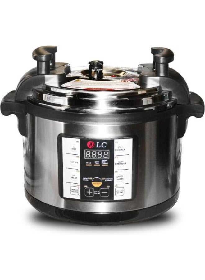 D L C DLC Electric Pressure Cooker 25L - 3500W Multi-Function Stainless Steel Cooker with Non-Stick Inner Pot, Digital Display & Safety Features Adjustable Temperature - DLC-38913-25 Silver/Black - Image 1