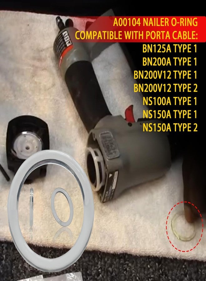 Delixike （2PK）A00104 Nailer O-Ring BN125A BN200A BN200V12 BN200V12 - Image 3