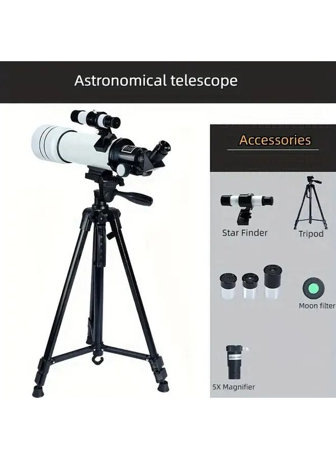 Standard Astronomical Telescope with Tripod 150X Magnification Portable for Stargazing - Image 1