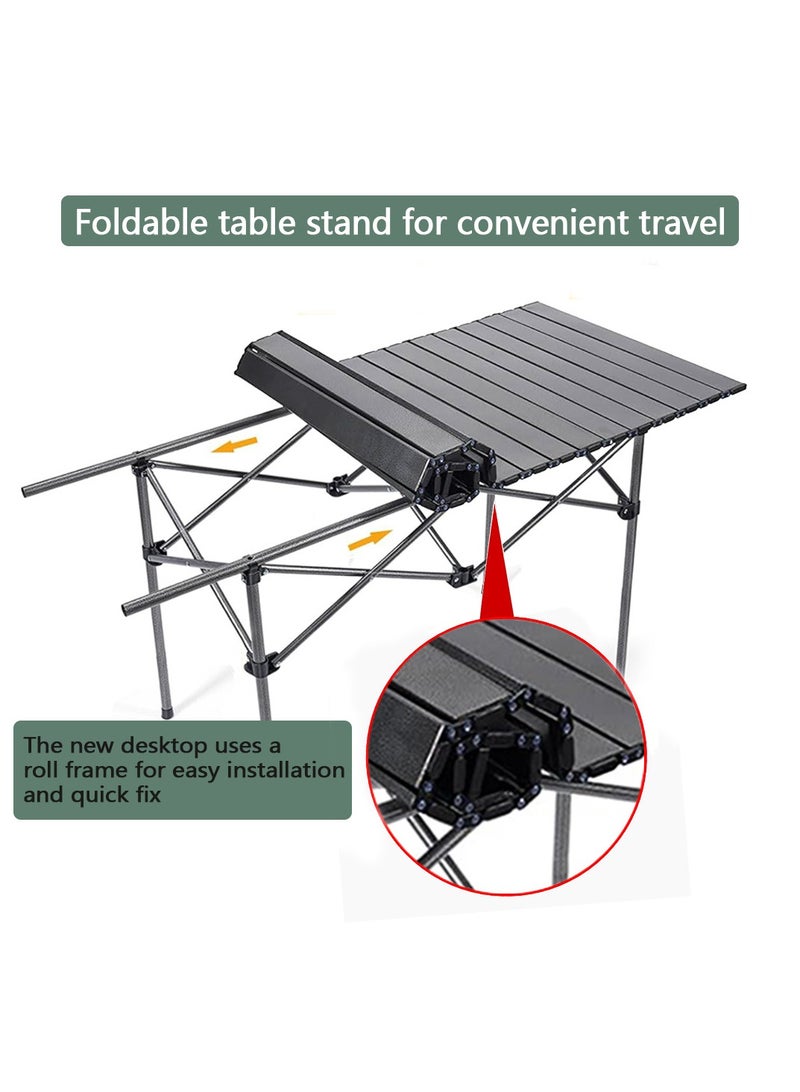 Yolu Folding Camping Table with Carry Bag, Outdoor Portable Lightweight Aluminum Desk for Beach, Picnics, Cooking,Party Dining, Camping, BBQ  - Image 3