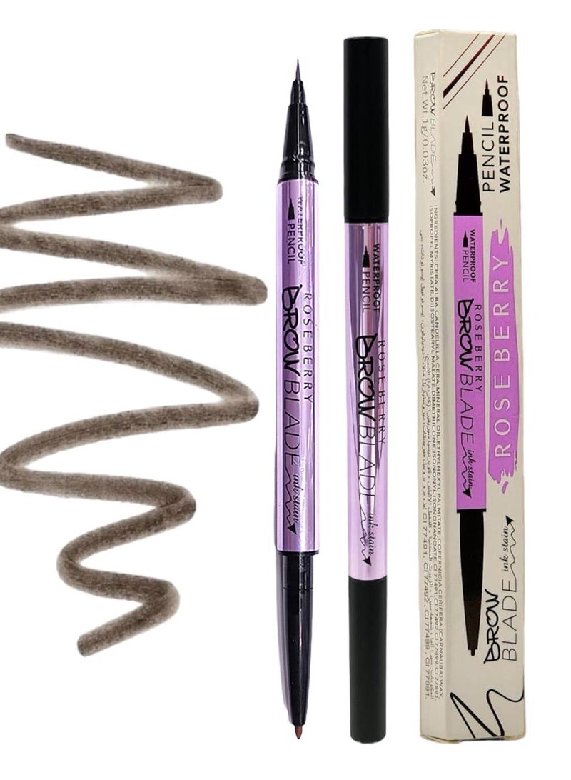 روز بيري قلم حواجب جهتين دارك براون ضد الماء ويدوم طويلاً