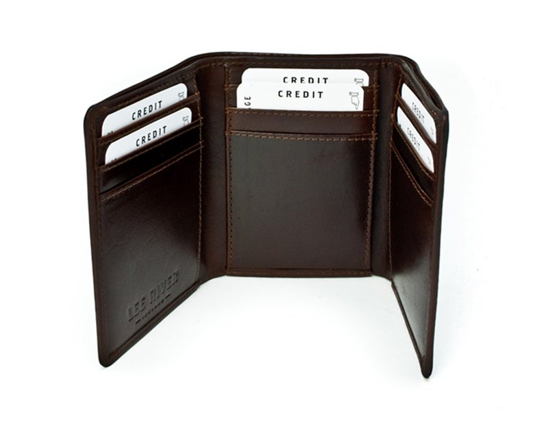 Biddy Murphy Irish Leather Wallet Black Celtic Design Tri-Fold Made in Ireland - Image 3