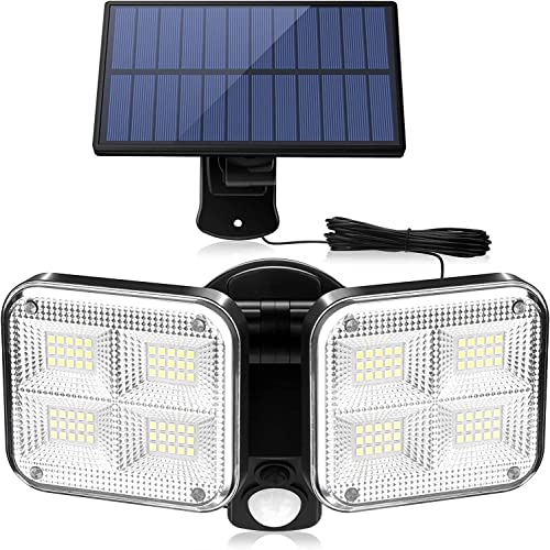RAMNATH IMPEX Solar Lights With Motion Sensor 120 LED Spotlight for Outdoor Use - 270° Super Bright IP65 Waterproof 3 Modes Wall Light With Cable for Home, Garden,Plastic - Image 1