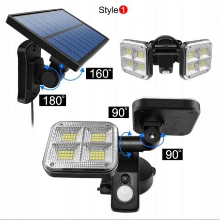 RAMNATH IMPEX Solar Lights With Motion Sensor 120 LED Spotlight for Outdoor Use - 270° Super Bright IP65 Waterproof 3 Modes Wall Light With Cable for Home, Garden,Plastic - Image 3