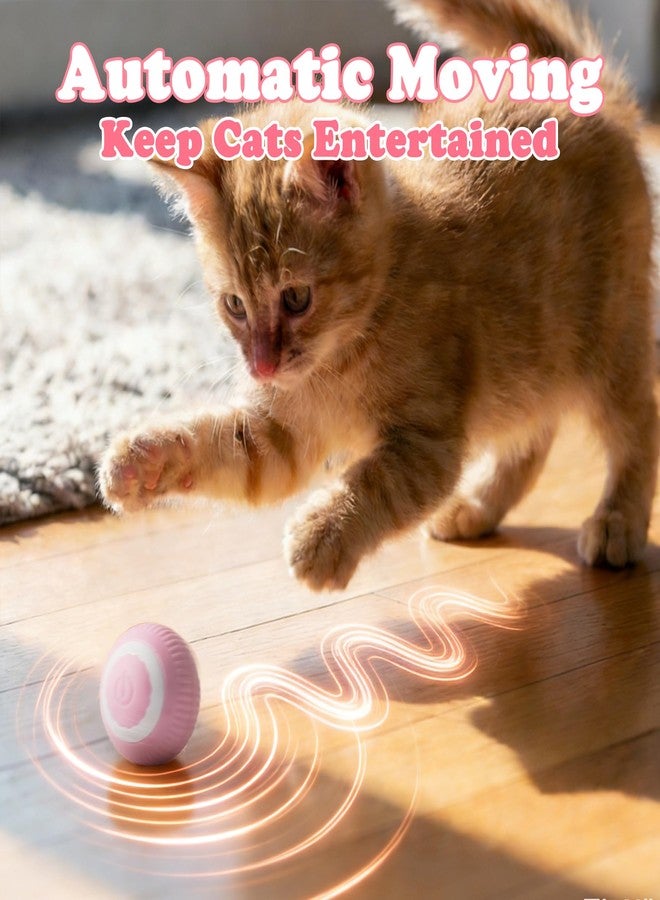 QUELIEN Interactive Dog & Cat Toy Ball, Automatic Moving Pet Toy for Small & Medium Dogs and Cats, USB-C Rechargeable Rolling Indoor Dog Toy for Boredom Relief - Image 2