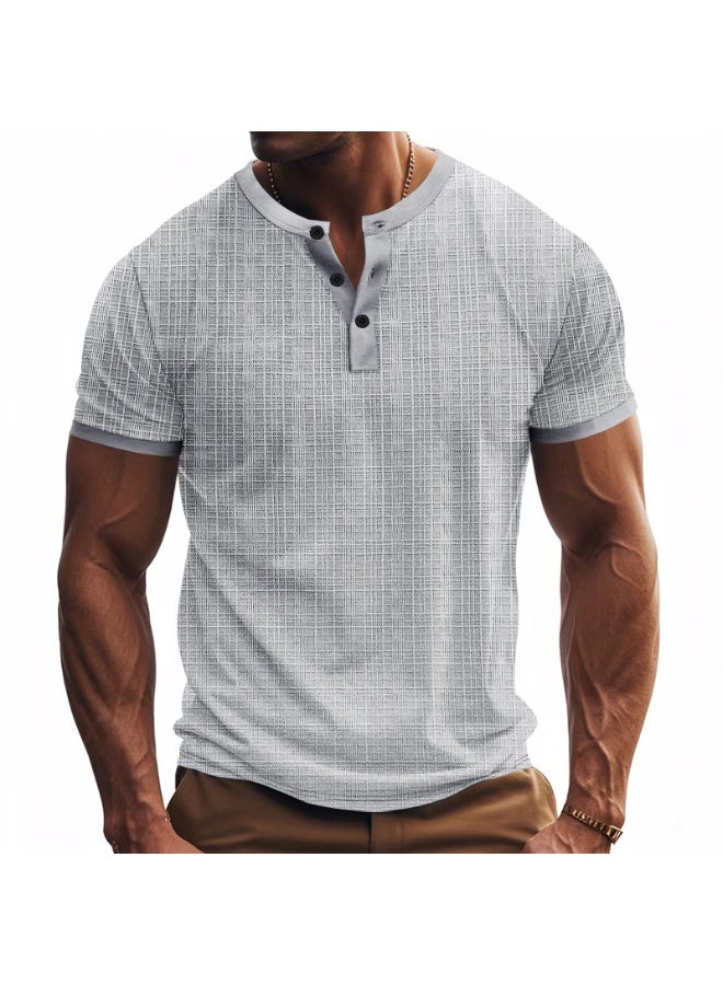 Loose Casual Short Sleeve Men's T-shirt Bamboo Fiber Summer Breathable Vintage  Shirt - Image 2