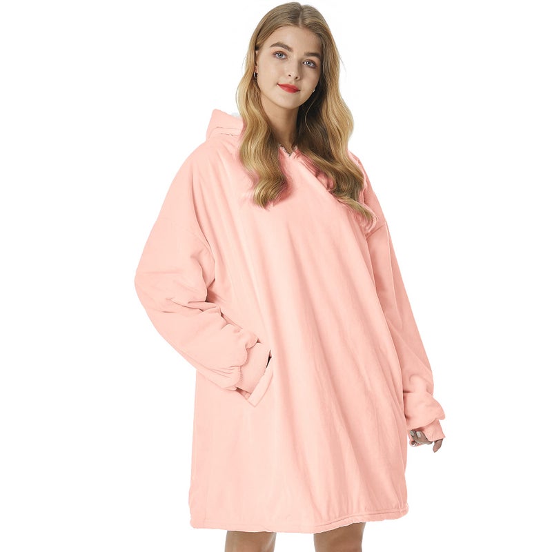 Felicigeely Blanket Hoodie  Oversized Wearable Blanket Sweatshirt for Adults Women Men Warm Cozy Thick Hoodie Blanket with Pockets and Sleeves Gift for Her Mom Girls - Image 1