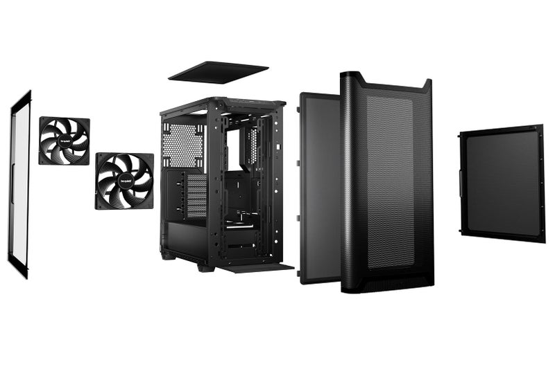 be quiet! Pure Base 501 Black PC case | 2 Preinstalled Quiet Fans | Mid Case | USB 3.2 Gen | Airflow | BGW74 - Image 4