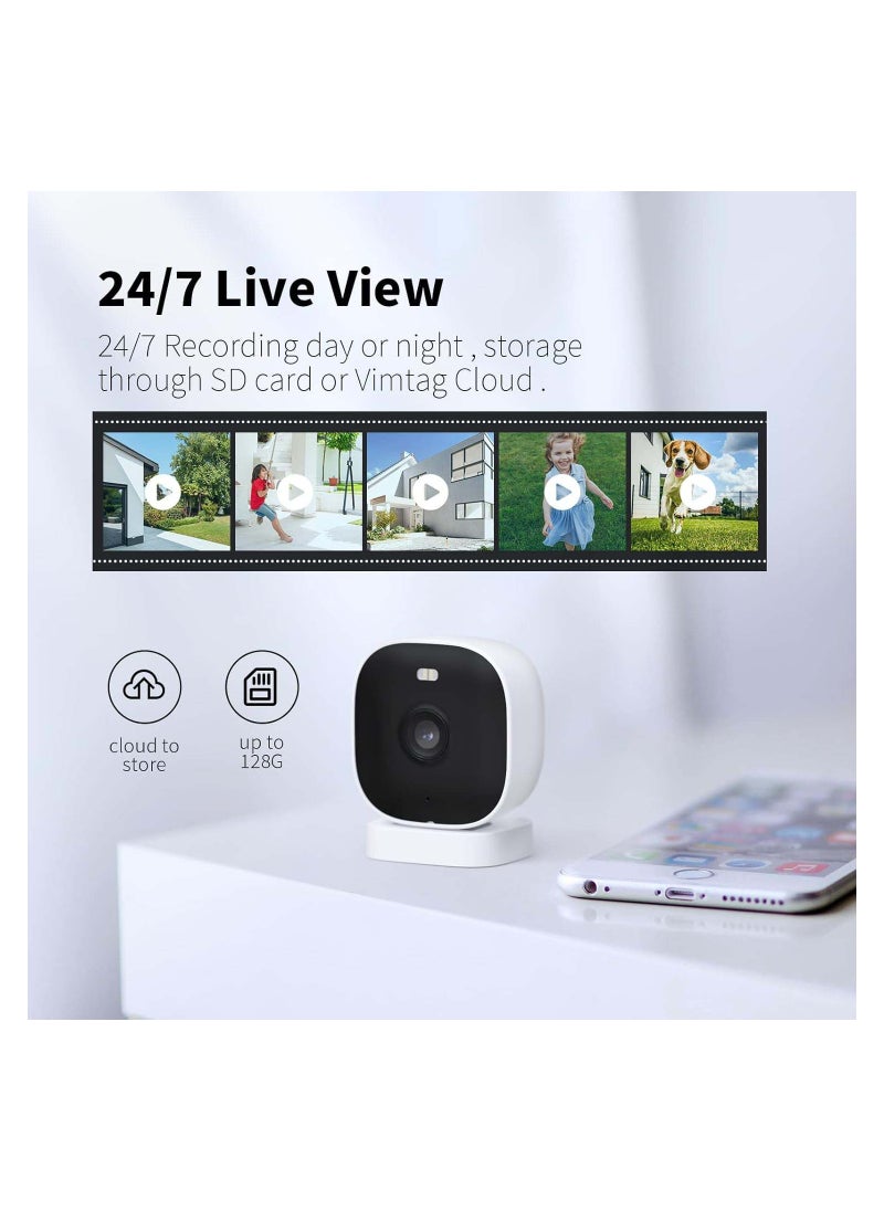 Security Cameras, Outdoor/Indoor Camera for Home Security,  2.5K/4MP Wireless Cameras, AI Motion Detection, Color Night Vision, 2-Way Talk, Cloud/SD Card Storage, Support Alexa & 2.4G WiFi
