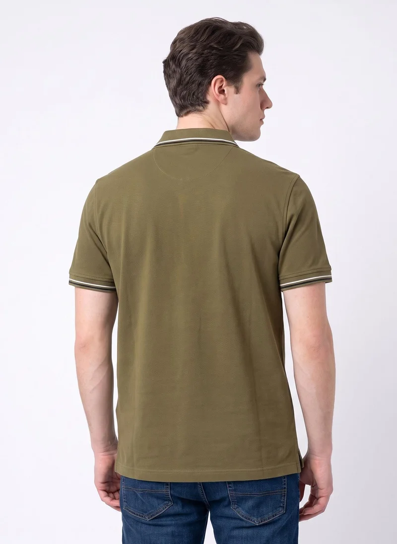 نوتيكا Men's Polo Regular Fit Short Sleeve Premium Essentials Cotton Polo - Palmleaf