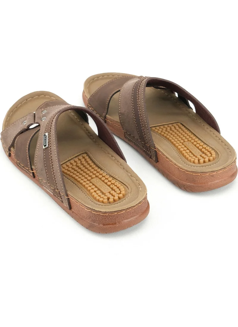 Gezer Summer Men's Artificial Leather Pu Sole Comfortable Daily Slippers