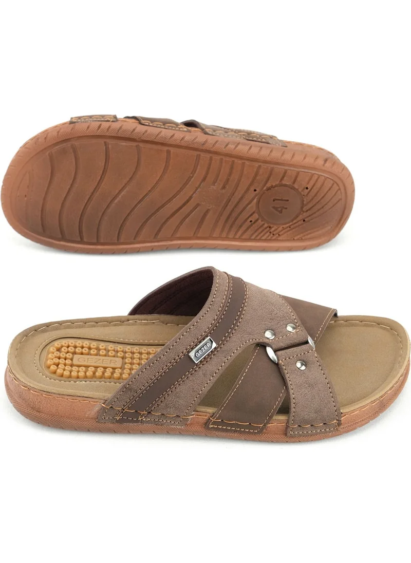 Gezer Summer Men's Artificial Leather Pu Sole Comfortable Daily Slippers