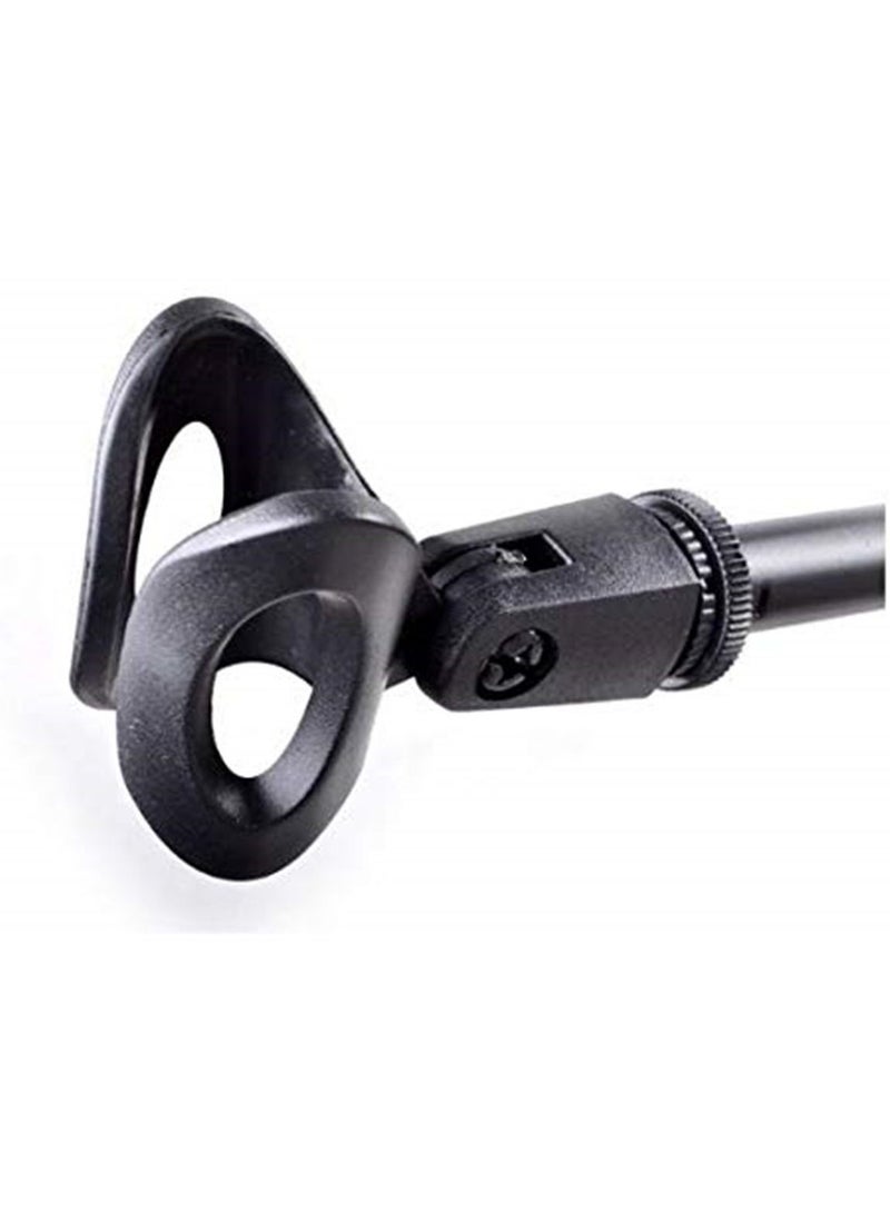 Djustable Double-headed Mic Clip Microphone Holder Telescopic Floor Boom Stand - Image 4