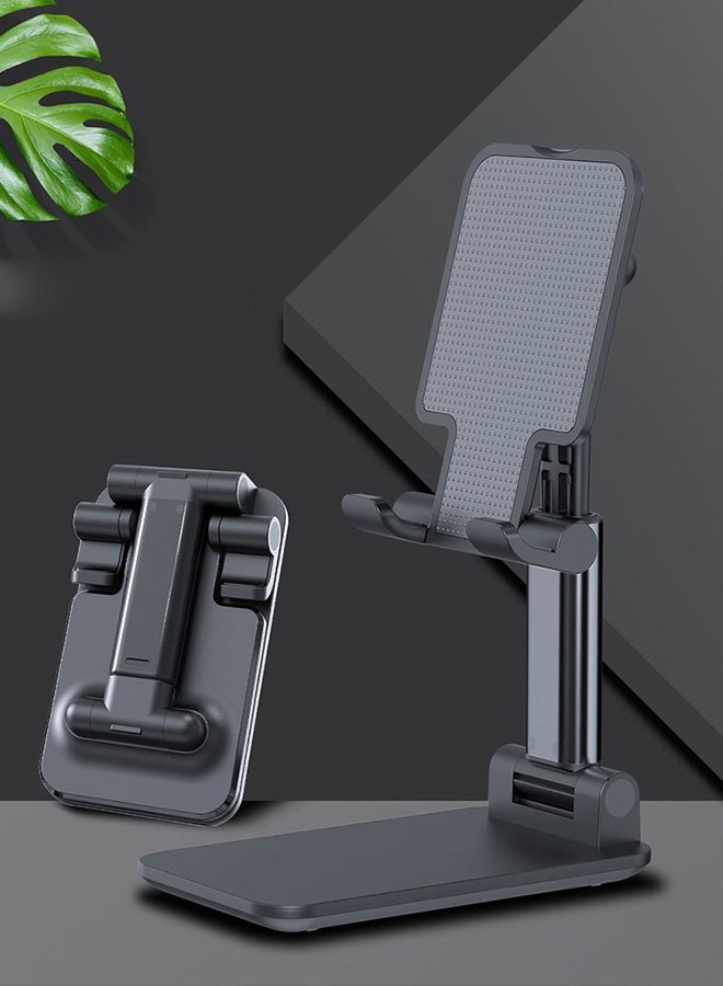 أو أوزون قابلة للطي سطح المكتب الهاتف حامل الوقوف اللوحي الأسود - Image 5