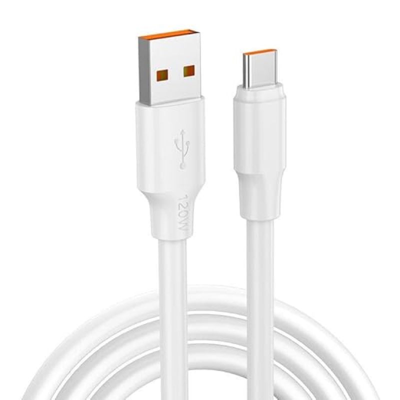 USB Type-C Charging Data Cable: 1M Ultra Thick 200 Copper Core - 6A 120W Super Fast Charging for High Speed Power Supply And Data Transfer - Image 2