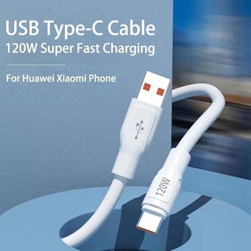 USB Type-C Charging Data Cable: 1M Ultra Thick 200 Copper Core - 6A 120W Super Fast Charging for High Speed Power Supply And Data Transfer - Image 3