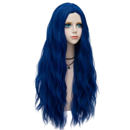 Probeauty Blue Wig Long Royal Blue Bride Wigs for Women Synthetic Wigs Long Curly Wave Cosplay Wig for Halloween Corpse Costume - Image 4