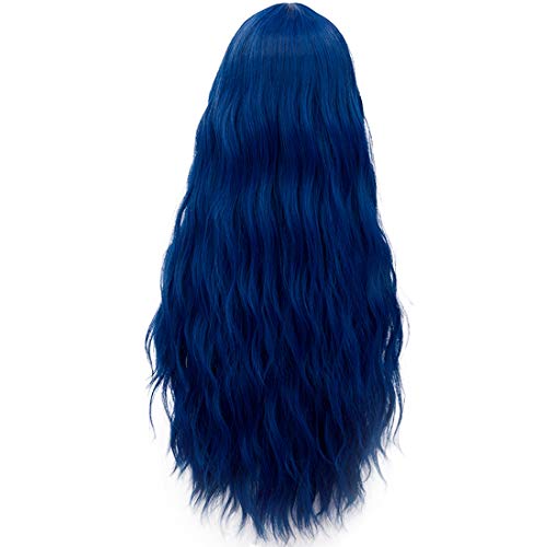 Probeauty Blue Wig Long Royal Blue Bride Wigs for Women Synthetic Wigs Long Curly Wave Cosplay Wig for Halloween Corpse Costume - Image 1
