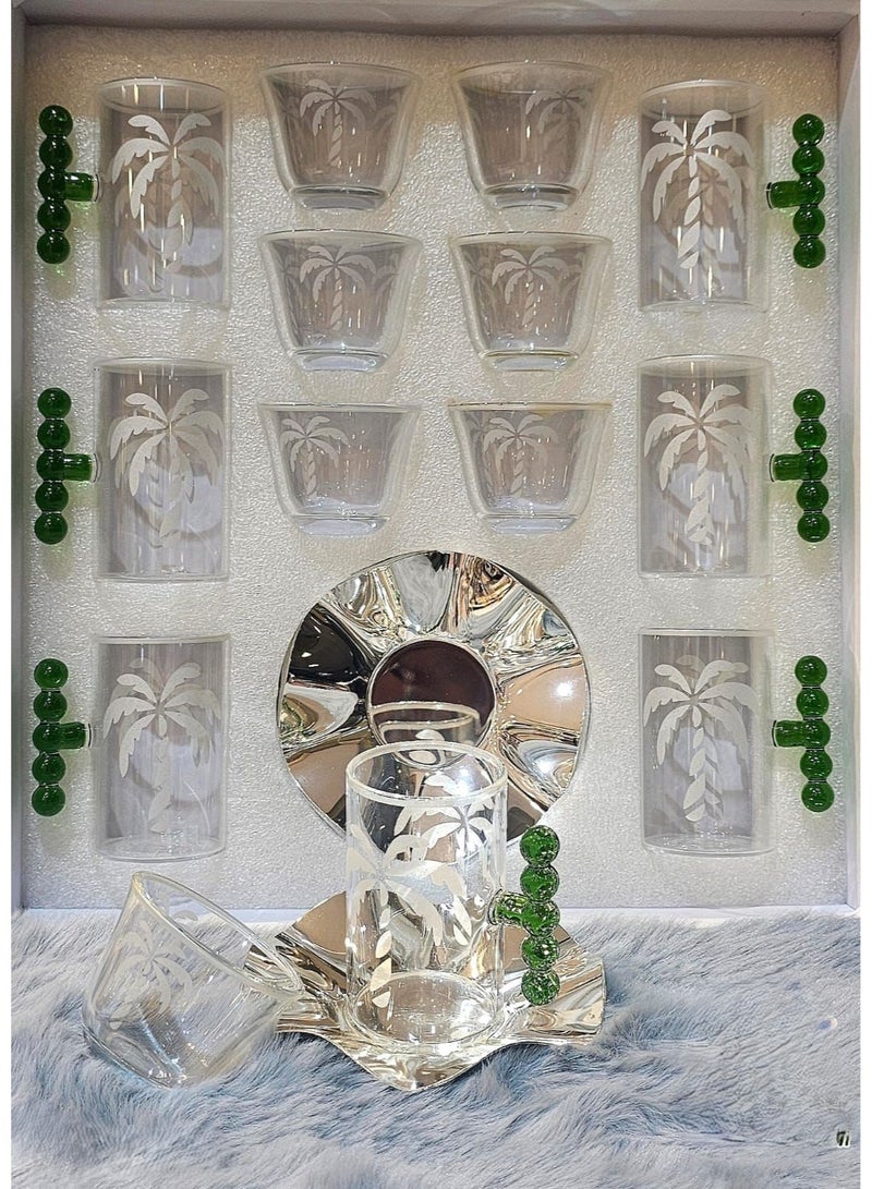 18-piece tea and coffee cup set with saucer