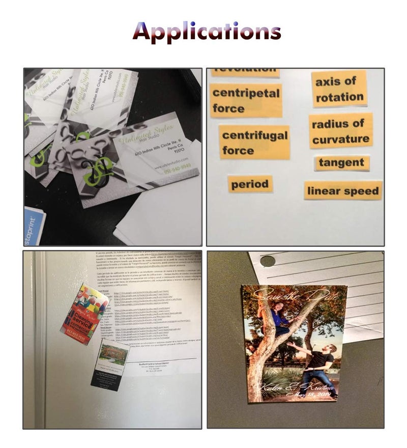 LLPT Self Adhesive Business Card Magnets 50 Packs Easy Peel Stick Promotion Small Magnetic Sheet for Business Marketing Card Teaching Schedule Photo Wall(BCM050) - Image 4