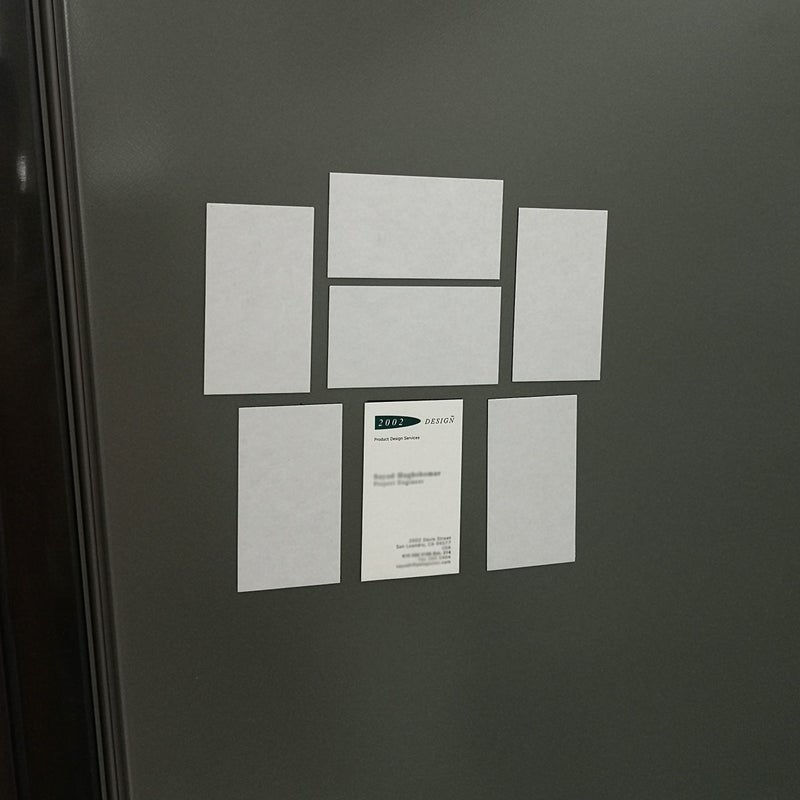 LLPT Self Adhesive Business Card Magnets 50 Packs Easy Peel Stick Promotion Small Magnetic Sheet for Business Marketing Card Teaching Schedule Photo Wall(BCM050) - Image 3