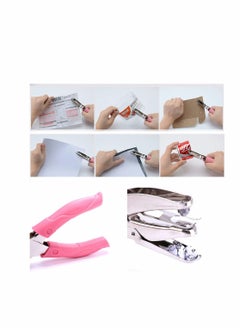 Y&D Olefu Paper Punch Puncher for Circle Shaped Hole Small Mini Tiny with Pink Soft Handheld Grip Diy Craft Tags Clothing Ticket Scrapbook Tool, Portable (Circle 1/4 Inch)  - Image 4