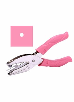 Y&D Olefu Paper Punch Puncher for Circle Shaped Hole Small Mini Tiny with Pink Soft Handheld Grip Diy Craft Tags Clothing Ticket Scrapbook Tool, Portable (Circle 1/4 Inch)  - Image 1