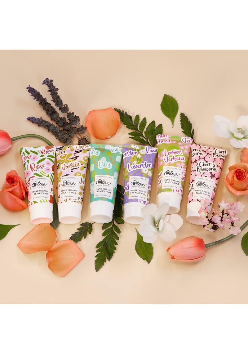 BODY & EARTH Hand Cream Gift Set, Hand Lotion Set for Dry Hands, Travel Moisturizing Hand Lotion with Vitamin E, Hand Cream Gift Set for Women  Birthday . Pack of 6,1.0 oz Tube  - Image 3
