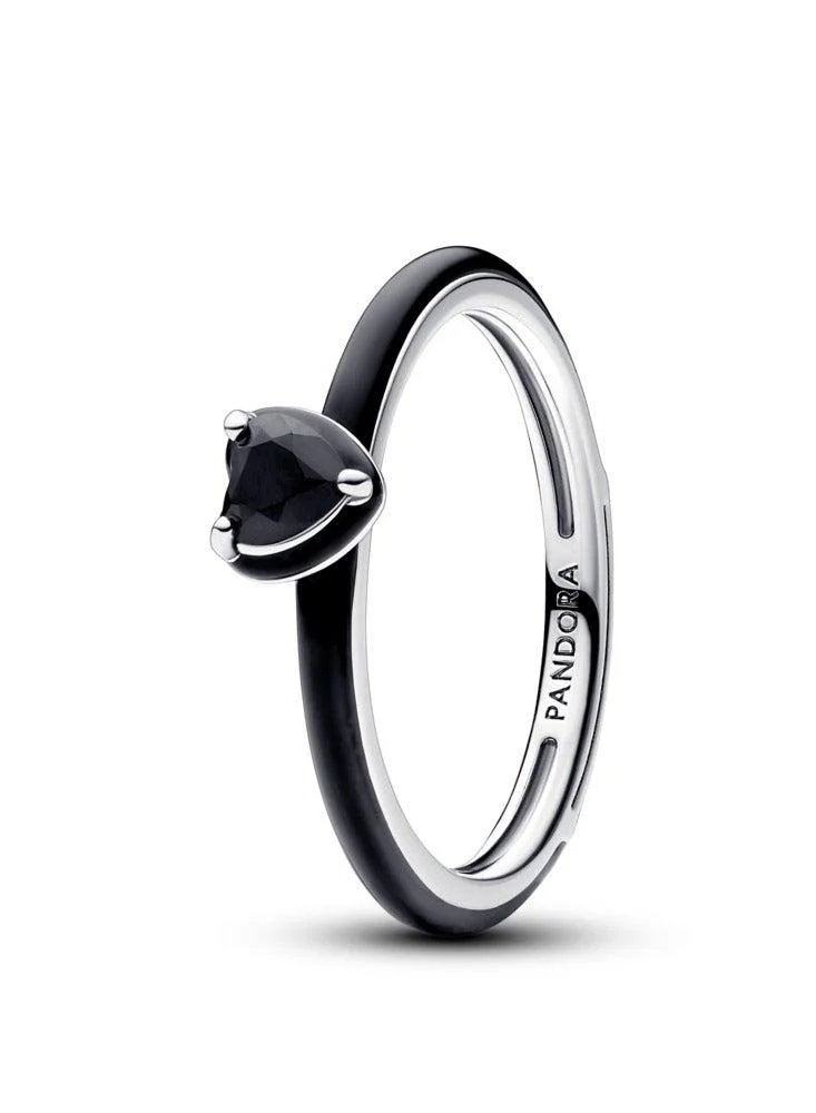 Pandora ME Black Chakra Heart Ring