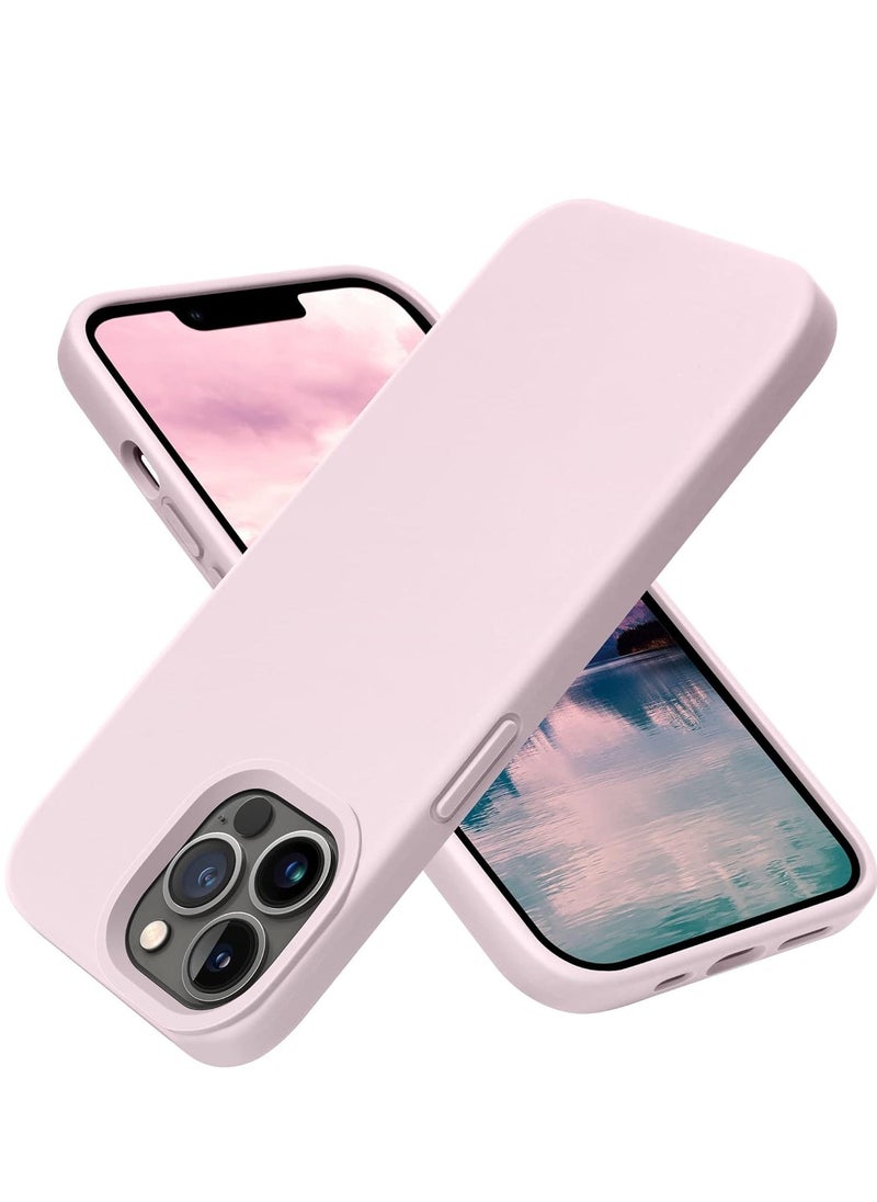 Raxoom Designed for iPhone 14 Pro Max Case, Silicone Shockproof Slim Thin Phone Case for iPhone 14 Pro Max 6.7 inch (Chalk Pink) - Image 1