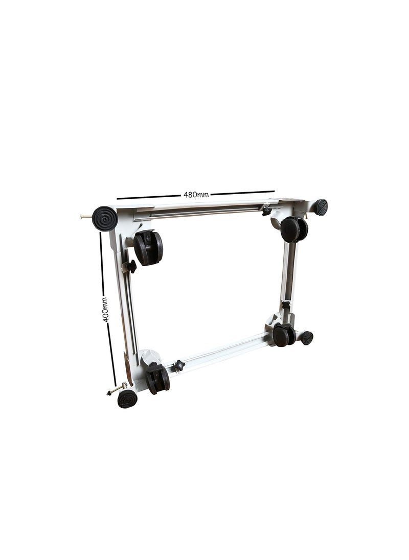 CELERITAS - CELERITAS Heavy Duty Adjustable MOTILE Front Load Washing Machine Metallic StandTrolley Mini L 19 B16 inch MAX L 298 B236 inch for FHT1409SWL - Image 1