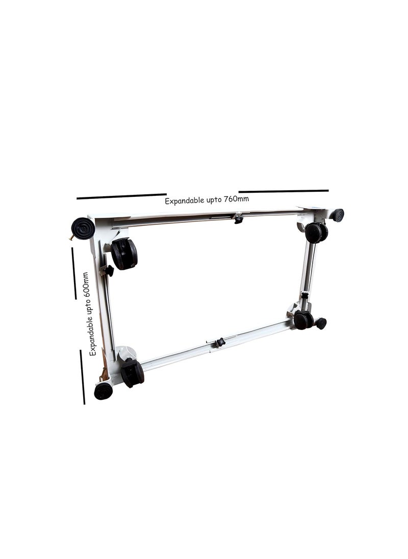 CELERITAS - CELERITAS Heavy Duty Adjustable MOTILE Front Load Washing Machine Metallic StandTrolley Mini L 19 B16 inch MAX L 298 B236 inch for FHT1409SWL - Image 1