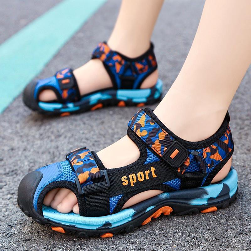Sandals Sandals For Boys Middle And Large Children'S Anti-Slip Summer 2024 Children'S Shoes For Boys Sports Beach Soft Sole - Image 4