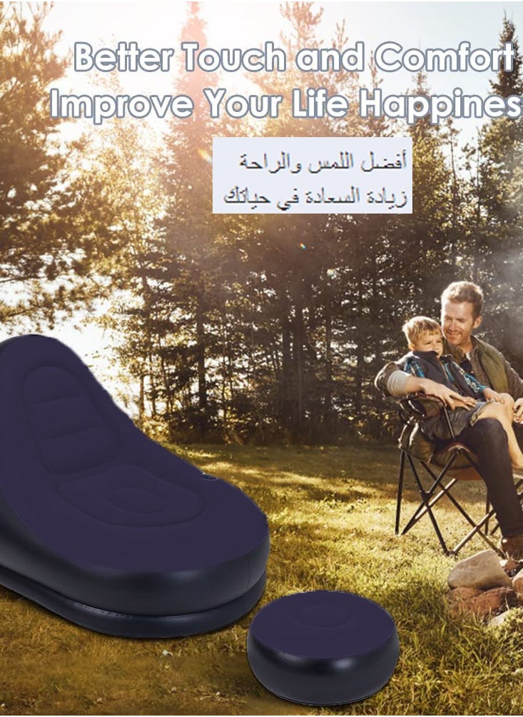 Generic - Air Mattress Inflatable Chair for Adults - Foldable Blow-Up Couch Lounger - Portable Air Sofa for Indoor Living/Outdoor Activities/Camping/Car Traveling - Image 1