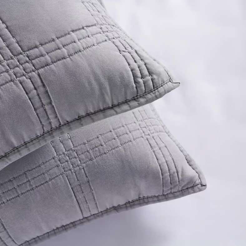 Pan Home طقم أغطية سرير رمادي مكون من 3 قطع بحجم كينغ - Image 4