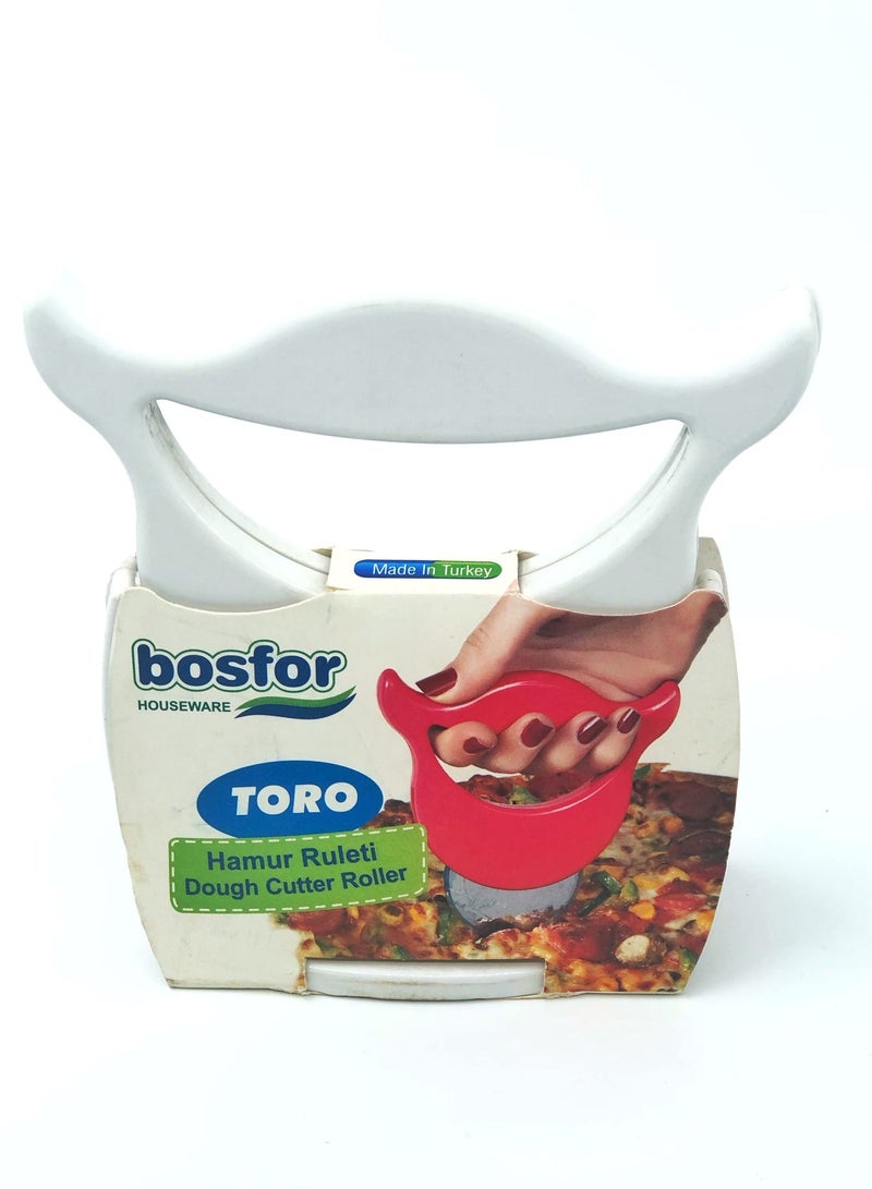 Bosfor Dough & Pizza Professional Cutter with a Comfortable Handle, Stainless Steel Blade, and Protective Plastic Base. - Image 3