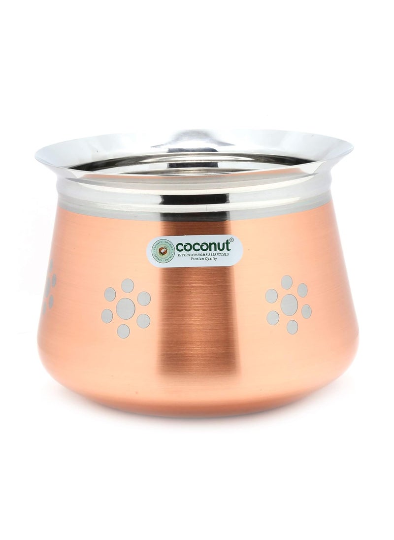 Coconut - Coconut Stainless Steel - Cookware/Cosmos Handi -1 Unit - Capacity - 1400 ML - Image 1